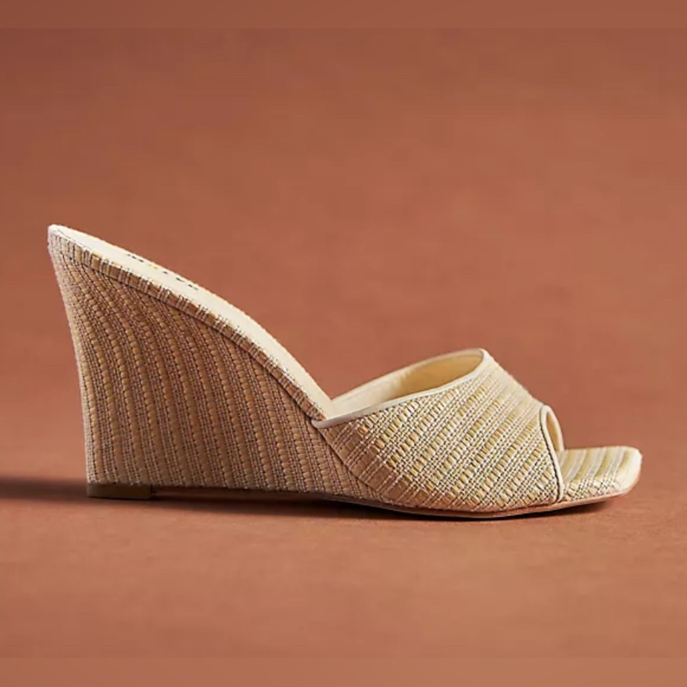 MAEVE Square-toe Mules In‎ Beige Size 8